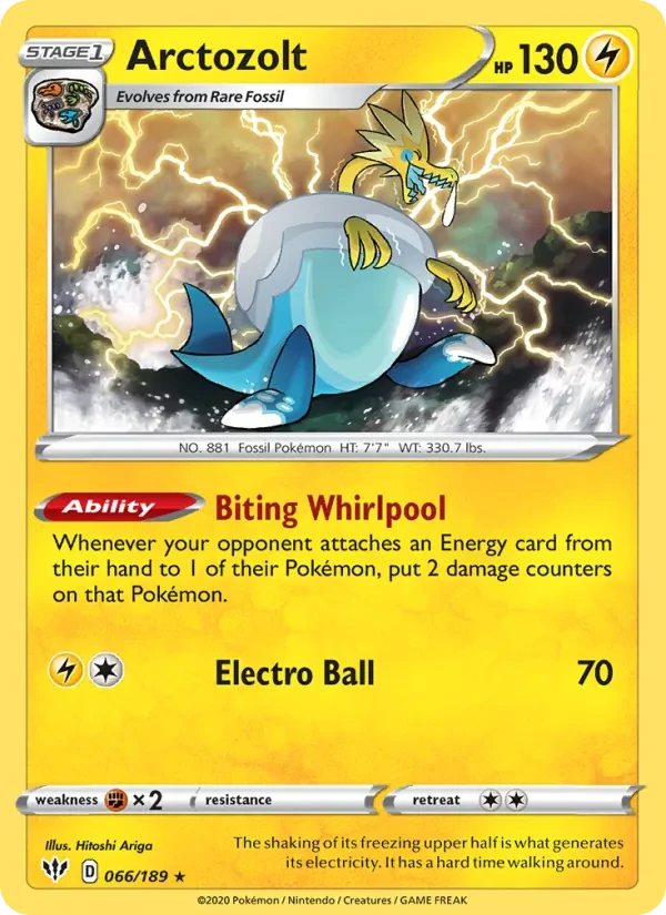 Arctozolt 66/189 Darkness Ablaze Pokémon card