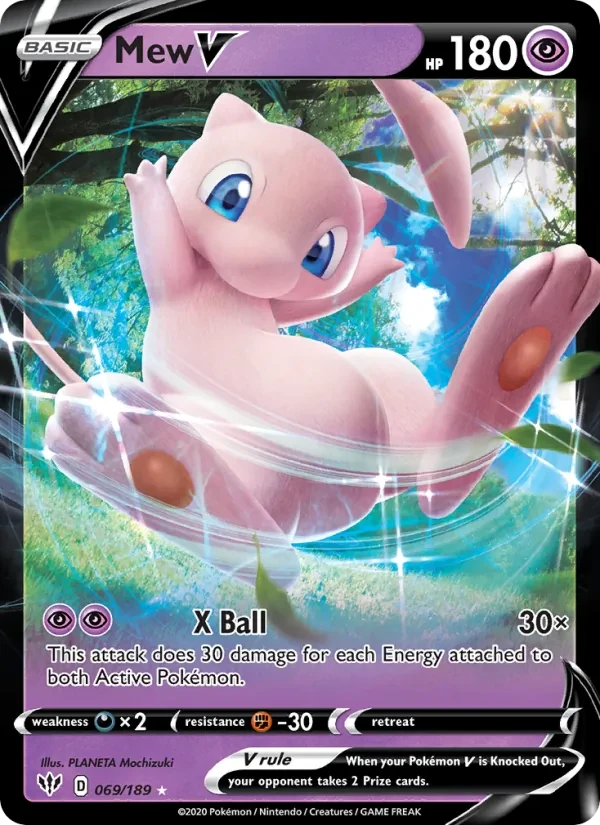 Mew V 69/189 Darkness Ablaze Pokémon card
