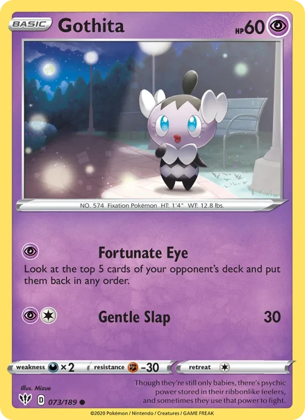 Gothita 73/189 Darkness Ablaze Pokémon card