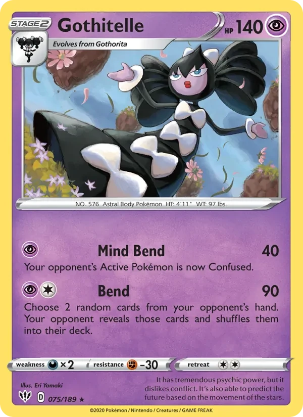 Gothitelle 75/189 Darkness Ablaze Pokémon card