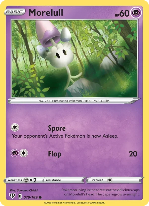 Morelull 79/189 Darkness Ablaze Pokémon card