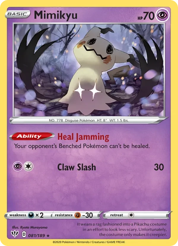 Mimikyu 81/189 Darkness Ablaze Pokémon card
