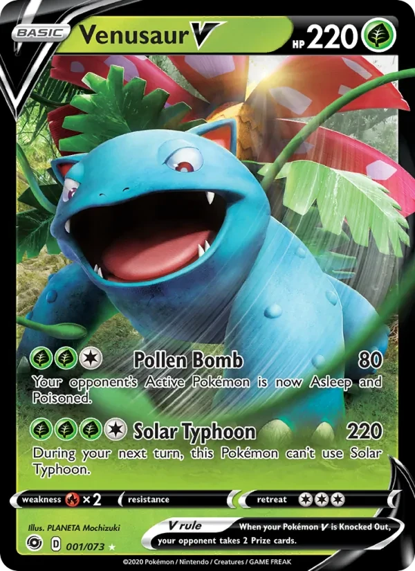 Venusaur V 1/73 Champion's Path Pokémon card