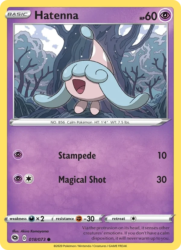 Hatenna 18/73 Champion's Path Pokémon card