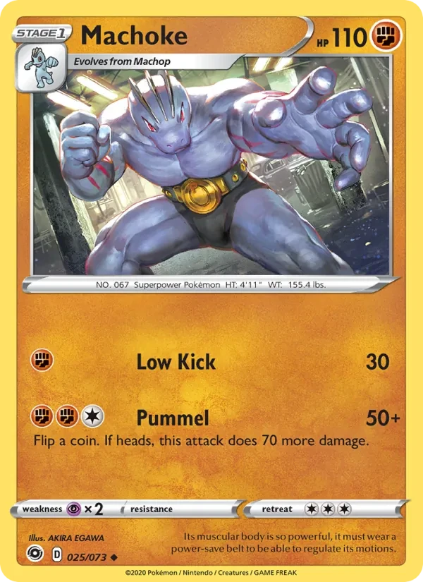 Carta Pokémon Machoke 25/73 Champion's Path