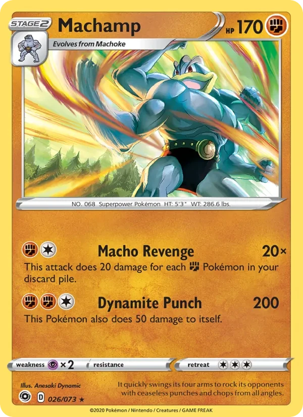 Machamp 26/73 Champion's Path Pokémon card