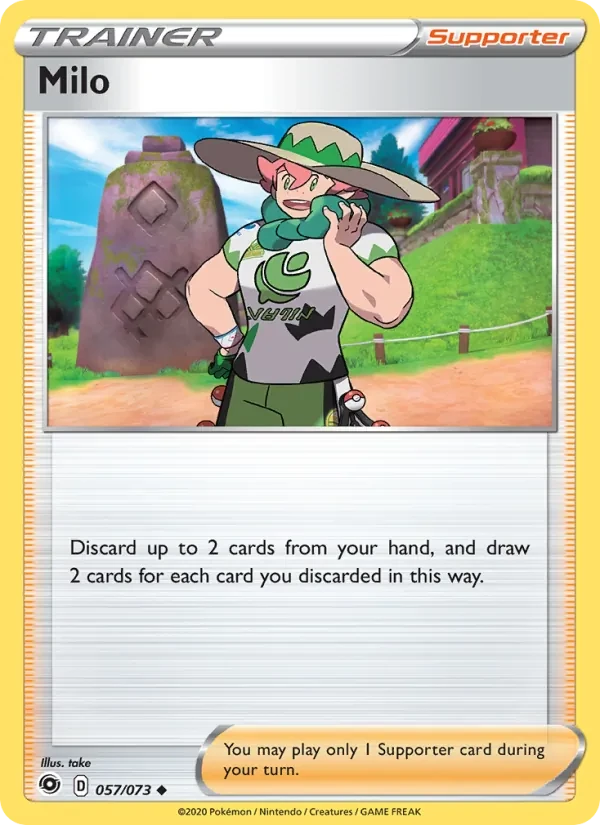 Milo 57/73 Champion's Path Pokémon card