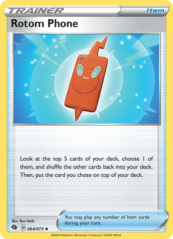 Rotom Phone 64/73 Champion's Path Pokémon card
