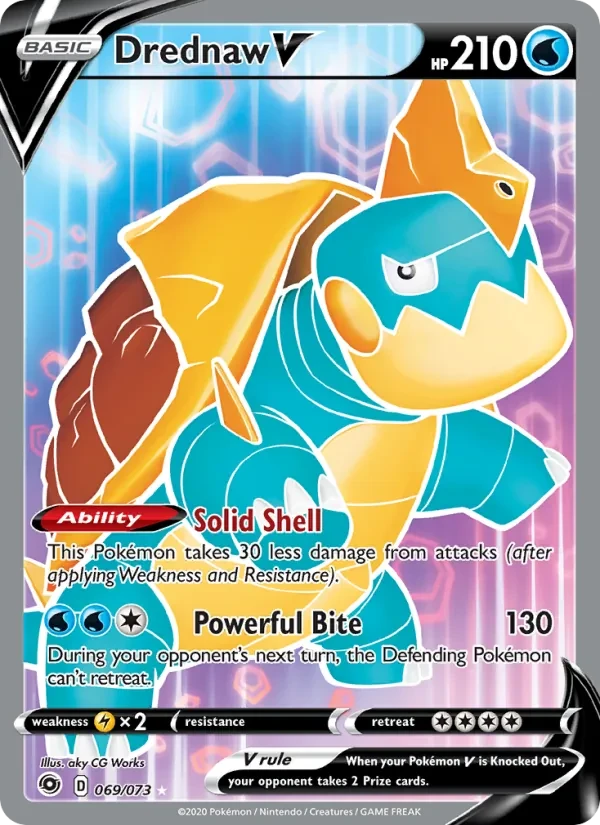 Drednaw V 69/73 Champion's Path Pokémon card