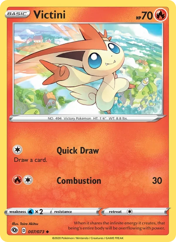 Victini 7/73 Champion's Path Pokémon card