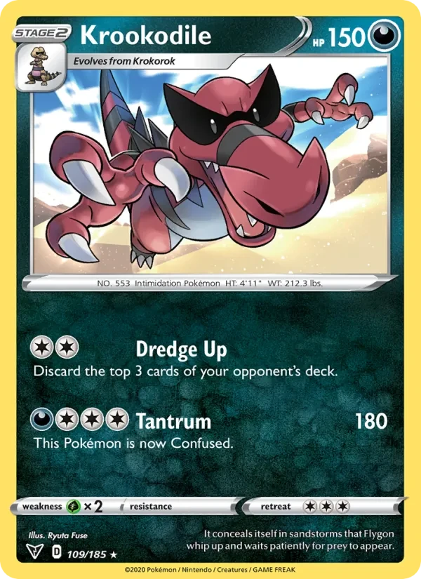 Krookodile 109/185 Vivid Voltage Pokémon Karte