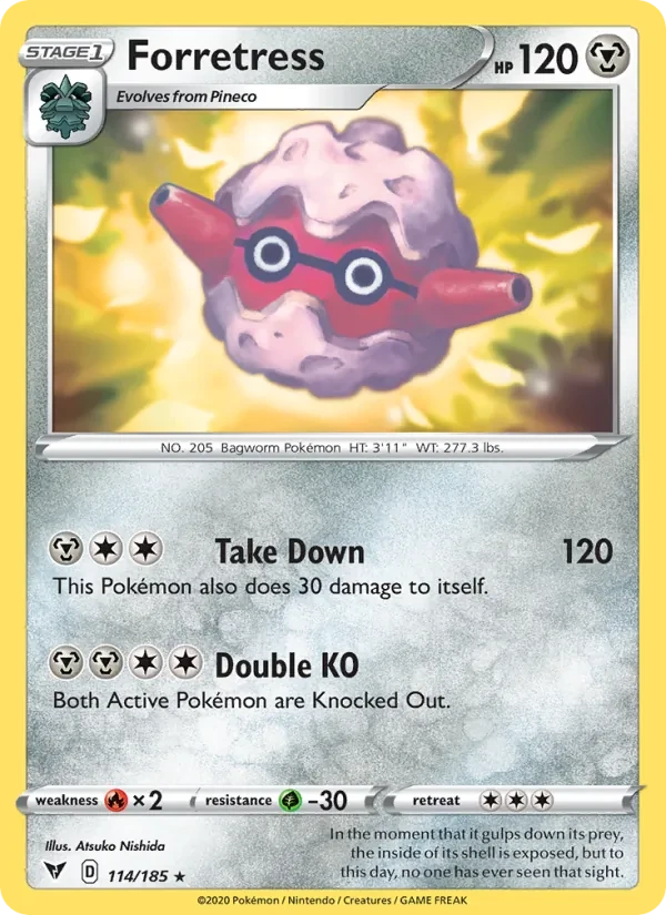 Forretress 114/185 Vivid Voltage Pokémon card