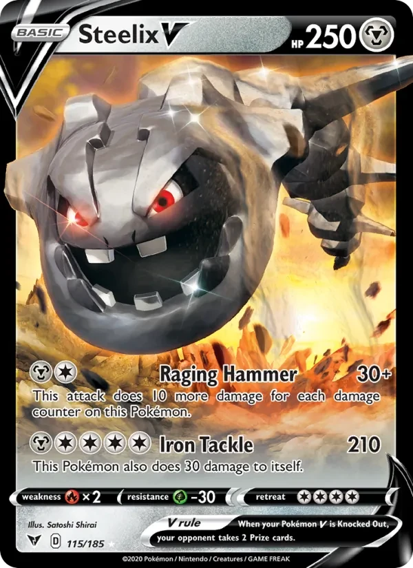 Steelix V 115/185 Vivid Voltage Pokémon card