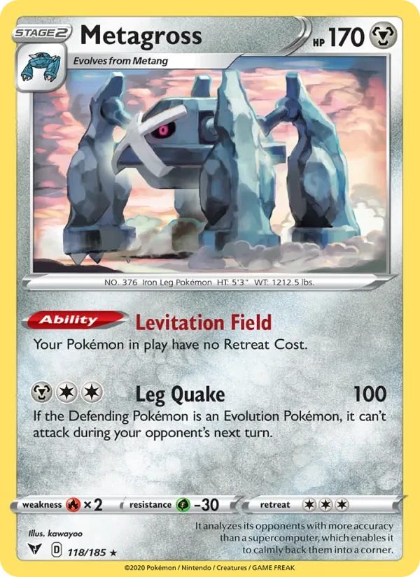 Metagross 118/185 Vivid Voltage Pokémon card