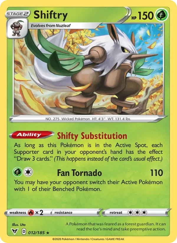 Shiftry 12/185 Vivid Voltage Pokémon card