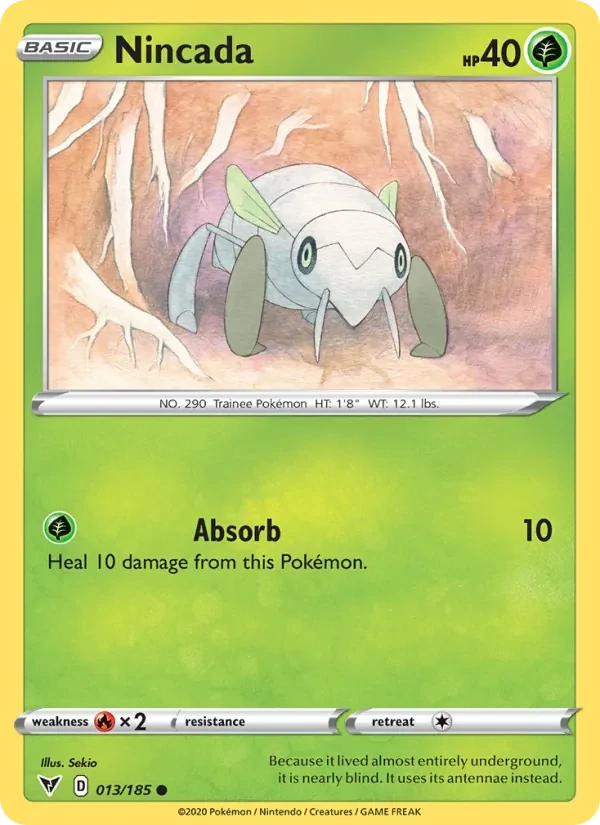 Carta Pokémon Nincada 13/185 Vivid Voltage