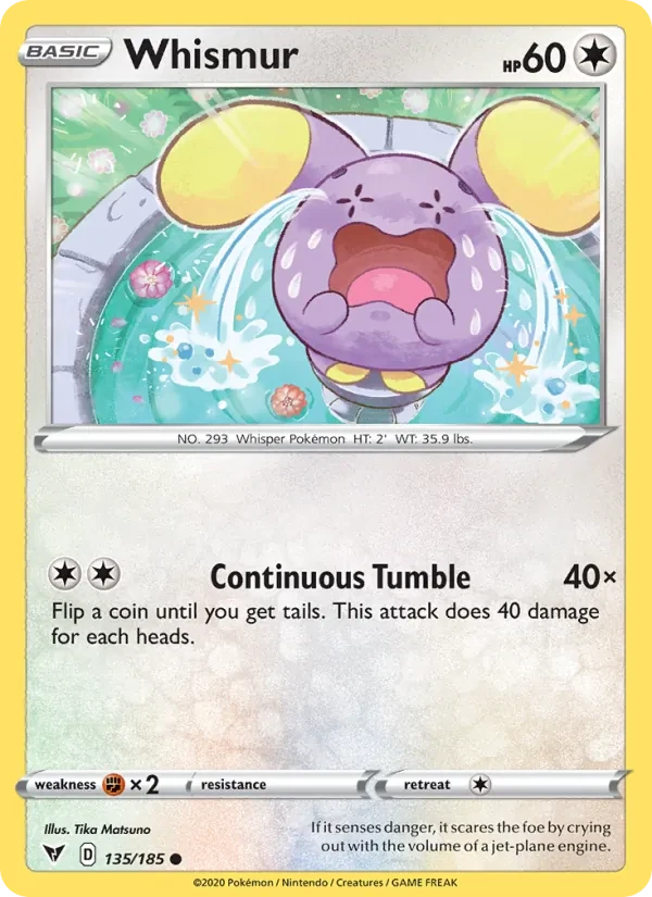 Whismur 135/185 Vivid Voltage Pokémon card