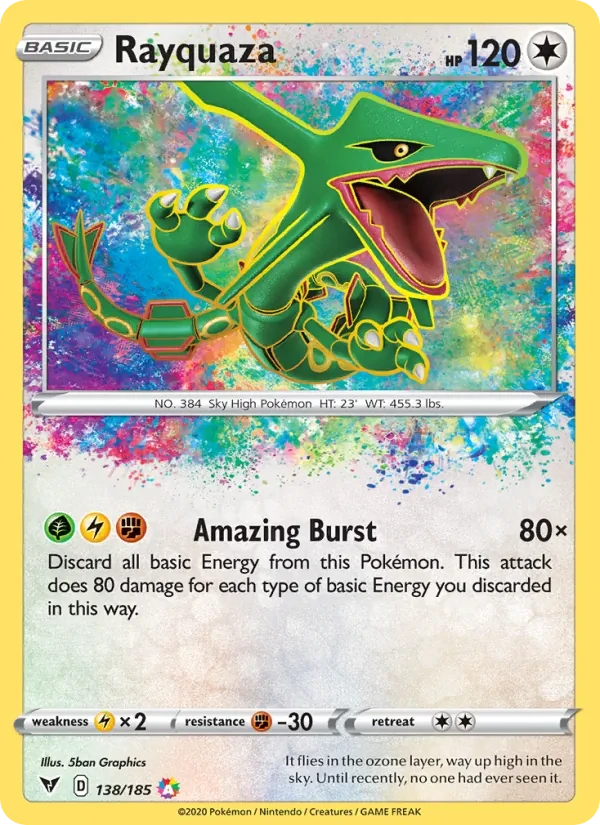 Rayquaza 138/185 Vivid Voltage Pokémon card