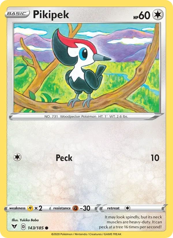 Pikipek 143/185 Vivid Voltage Pokémon Karte