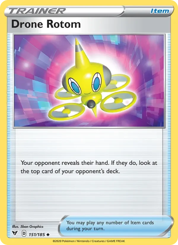 Drone Rotom 151/185 Vivid Voltage Pokémon card