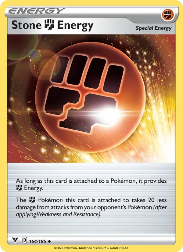 Stone Fighting Energy 164/185 Vivid Voltage Pokémon card