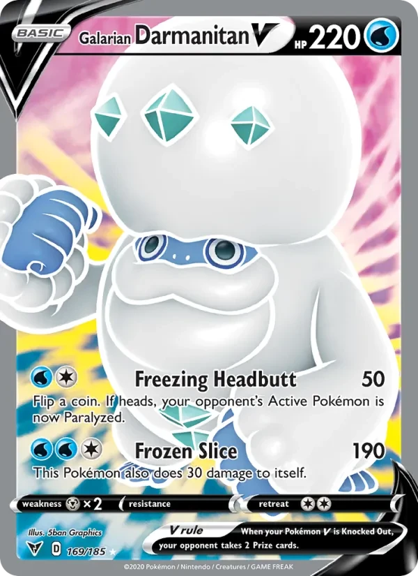 Galarian Darmanitan V 169/185 Vivid Voltage Pokémon card