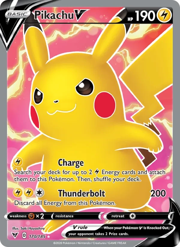 Pikachu V 170/185 Vivid Voltage Pokémon card
