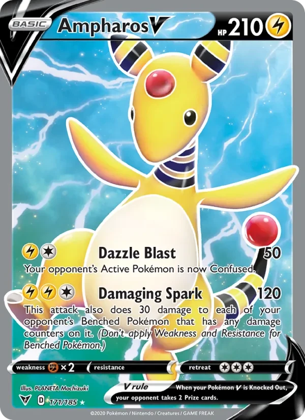 Ampharos V 171/185 Vivid Voltage Pokémon card