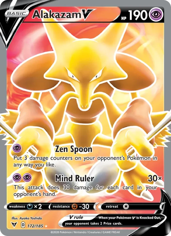 Alakazam V 172/185 Vivid Voltage Pokémon card
