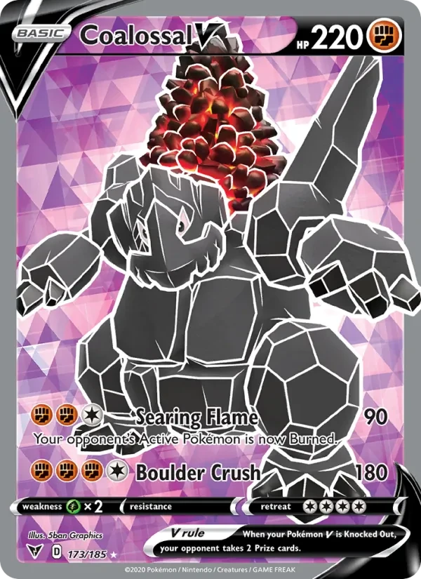 Coalossal V 173/185 Vivid Voltage Pokémon card