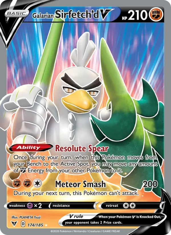 Galarian Sirfetch'd V 174/185 Vivid Voltage Pokémon card