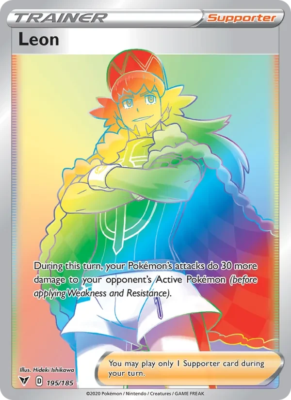 Leon 195/185 Vivid Voltage Pokémon card