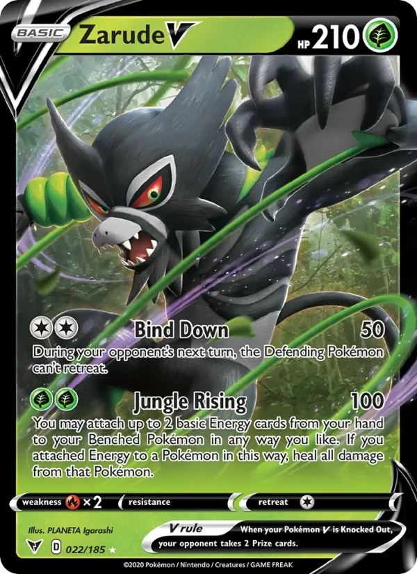 Zarude V 22/185 Vivid Voltage Pokémon Karte