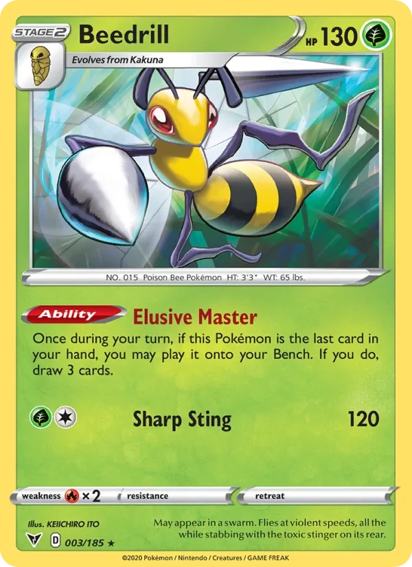 Beedrill 3/185 Vivid Voltage Pokémon card