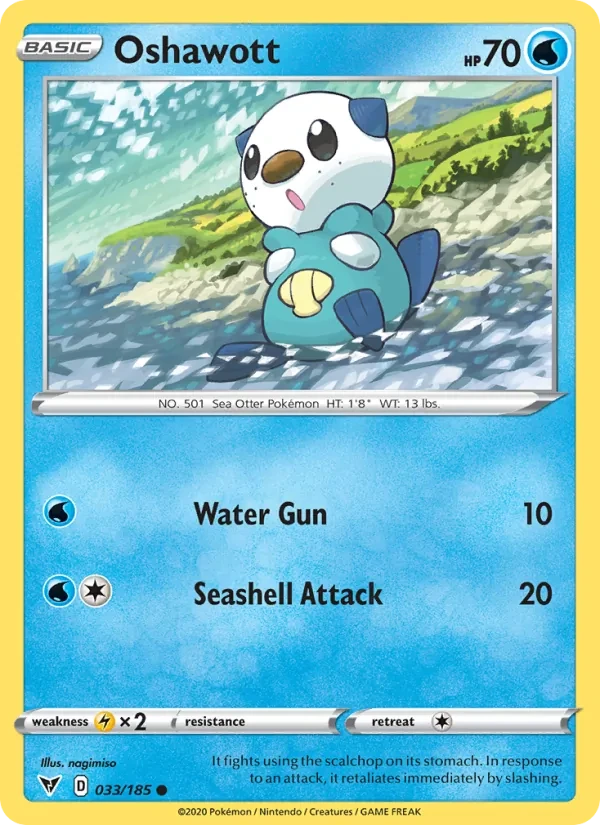 Oshawott 33/185 Vivid Voltage Pokémon card