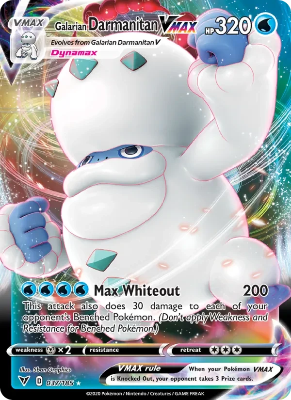 Carte Pokémon Galarian Darmanitan VMAX 37/185 Vivid Voltage