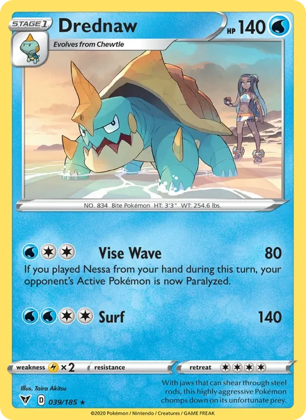 Drednaw 39/185 Vivid Voltage Pokémon Karte