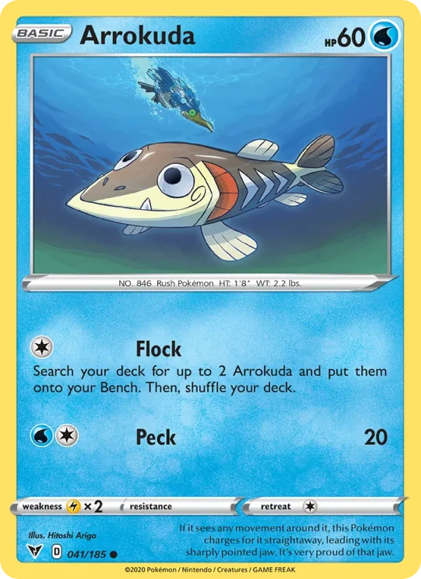 Arrokuda 41/185 Vivid Voltage Pokémon card