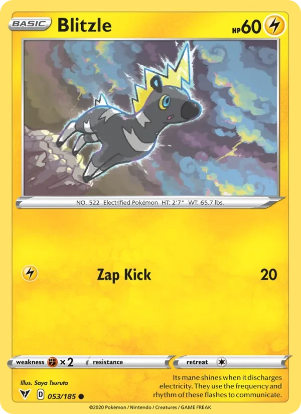 Blitzle 53/185 Vivid Voltage Pokémon card
