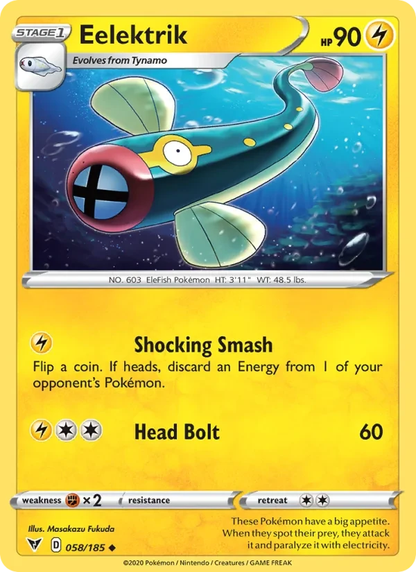Eelektrik 58/185 Vivid Voltage Pokémon card