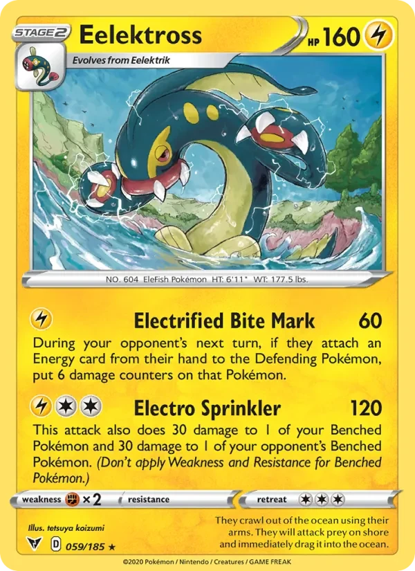Eelektross 59/185 Vivid Voltage Pokémon card