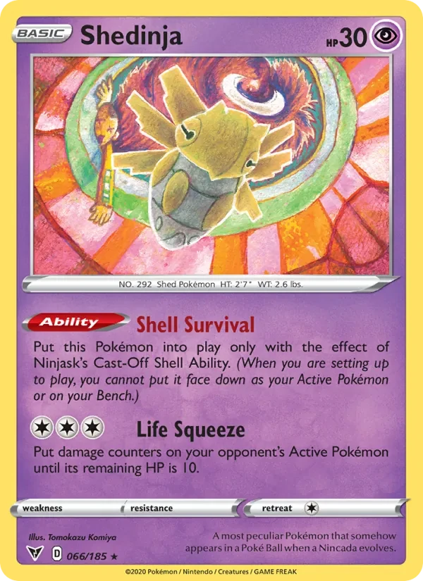 Shedinja 66/185 Vivid Voltage Pokémon card