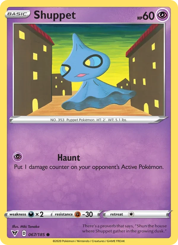 Shuppet 67/185 Vivid Voltage Pokémon card