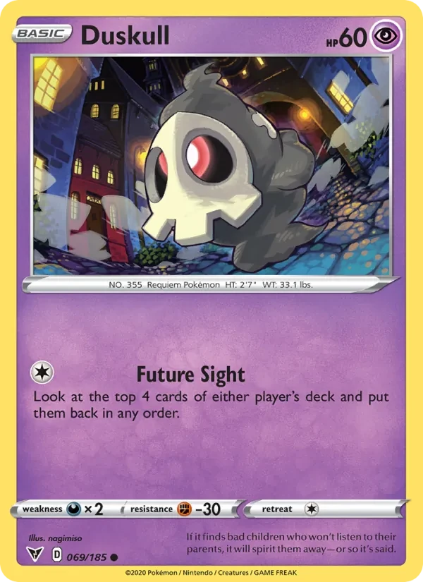 Duskull 69/185 Vivid Voltage Pokémon Karte