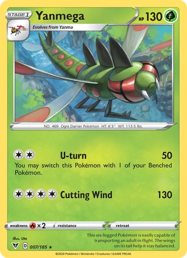 Yanmega 7/185 Vivid Voltage Pokémon card