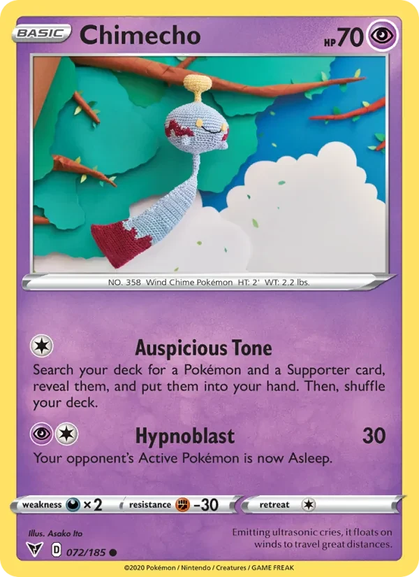 Chimecho 72/185 Vivid Voltage Pokémon Karte