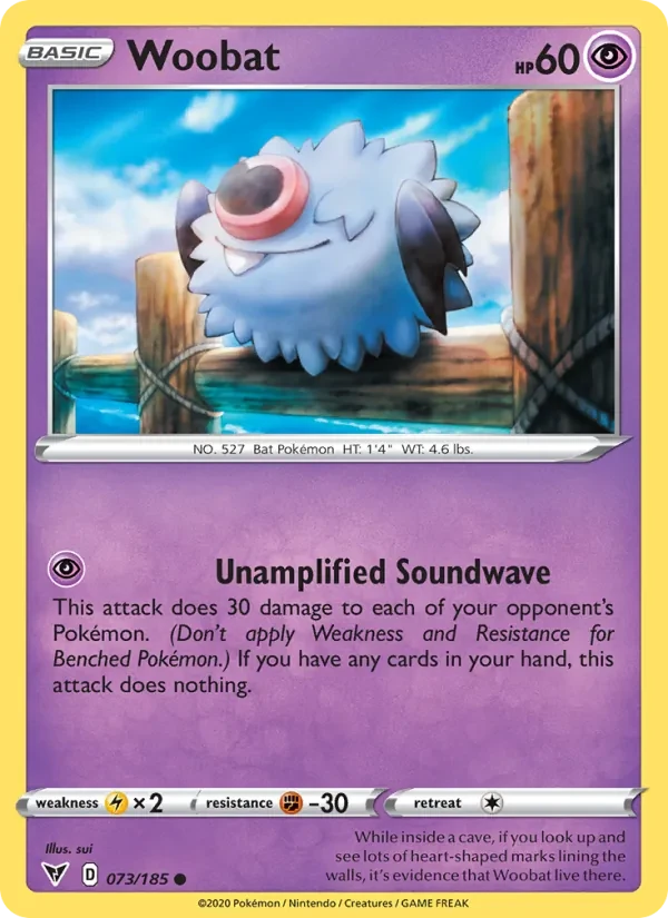 Woobat 73/185 Vivid Voltage Pokémon Karte