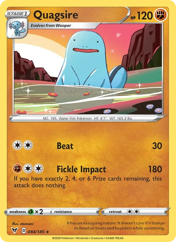 Quagsire 84/185 Vivid Voltage Pokémon card