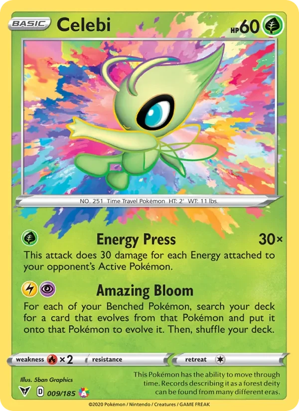 Celebi 9/185 Vivid Voltage Pokémon Karte