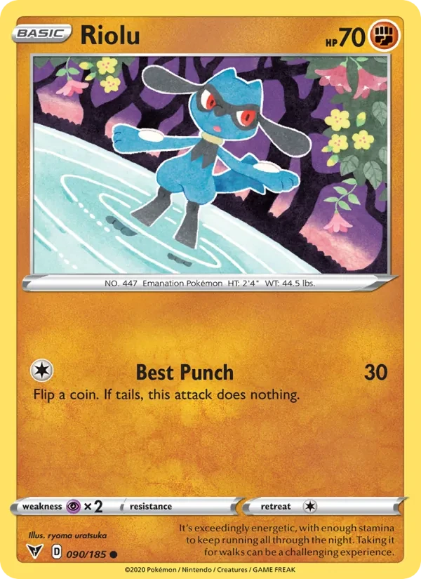 Riolu 90/185 Vivid Voltage Pokémon card